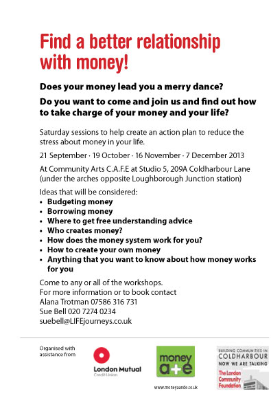 Reduce stress of money course Loughborough Junction