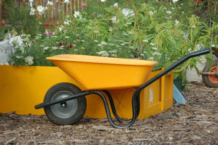 Loughborough Farm yellow wheelbarrow