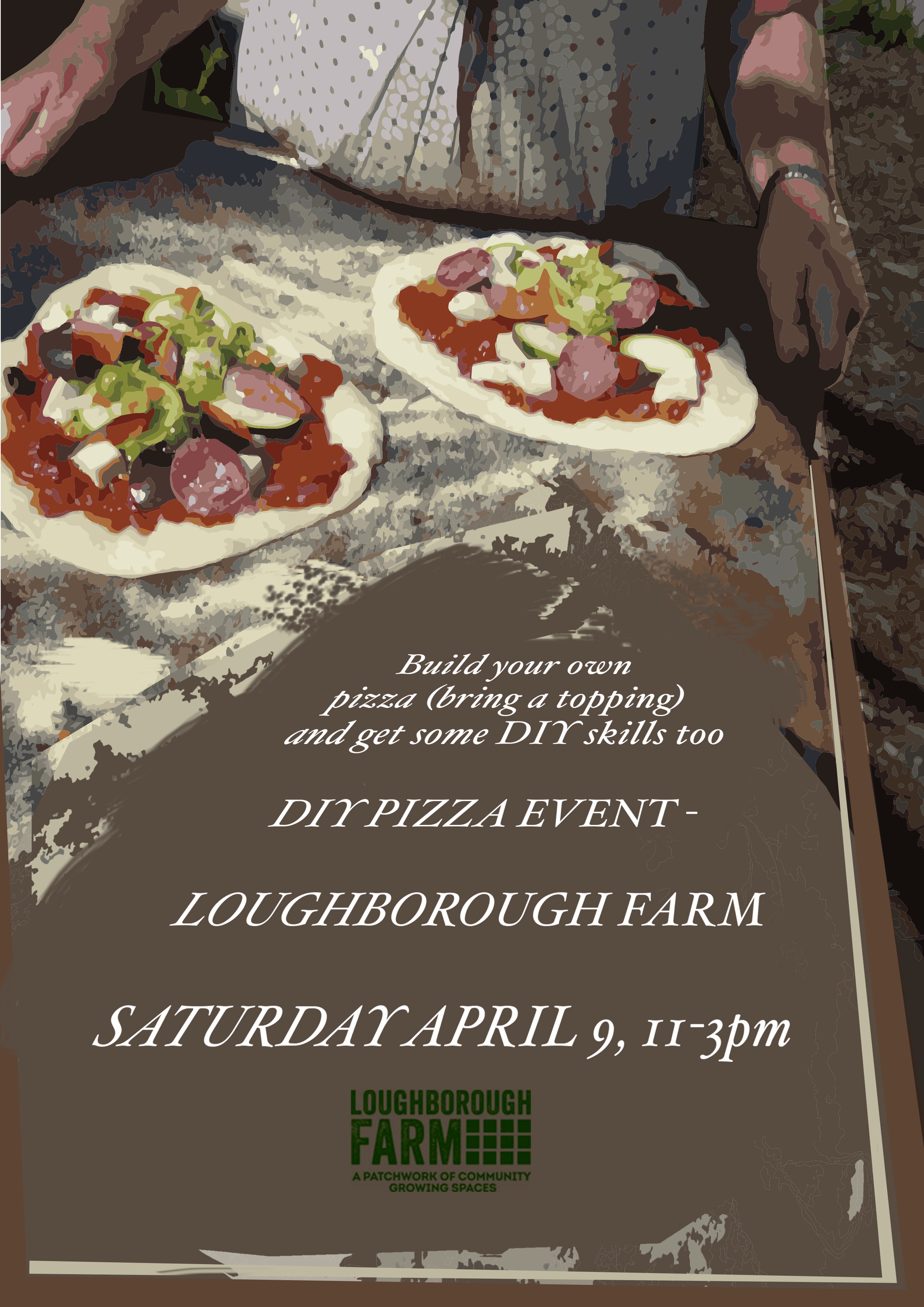 DIY Pizza Event Saturday 9 April from 11am to 3pm