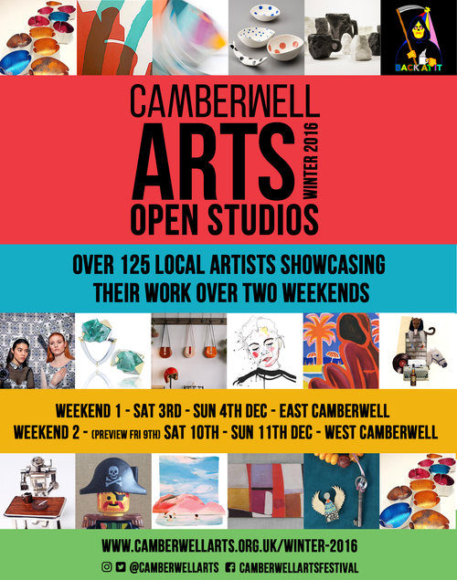 Camberwell Arts Open Studios  over 2 WeekEnds December 2106