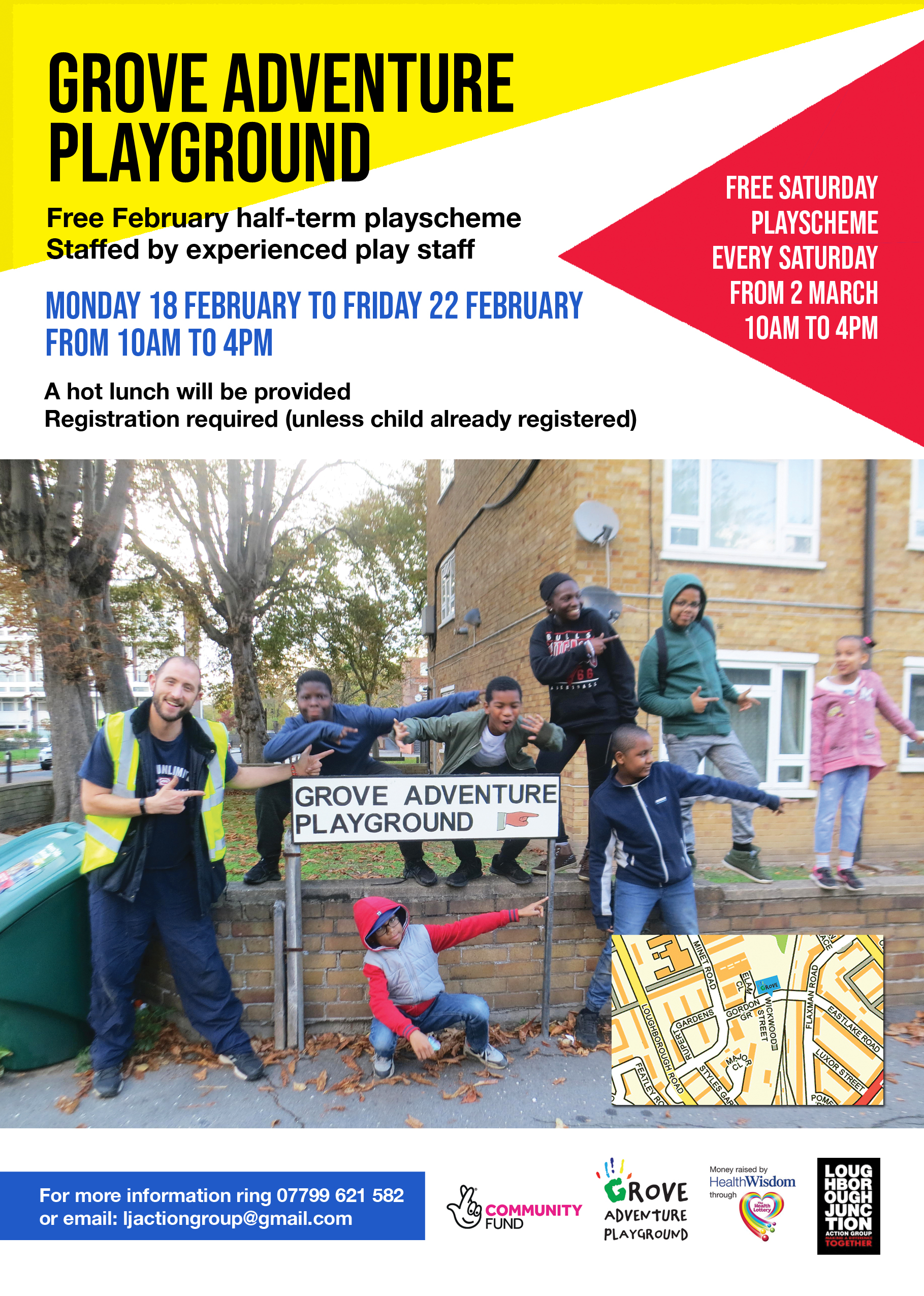 Grove Adventure Playground is open for February half term 2019